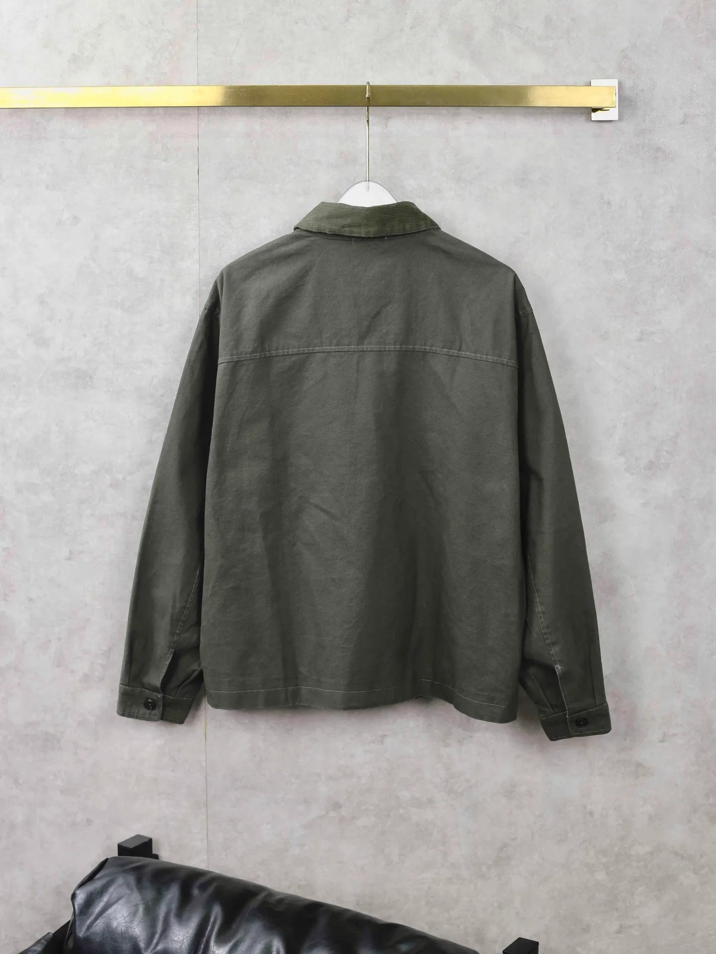 Olive green detailed real shot # P320